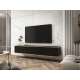 Tv-benk Oro 175x30 cm - Vegghengt - sort matt - Riller