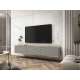 Tv-benk Oro 175x30 cm - Vegghengt - grå matt - Riller