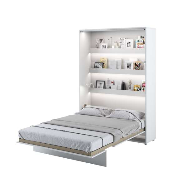Skapseng Bed Concept 140 x 200 - vertikal - hvit høyglans