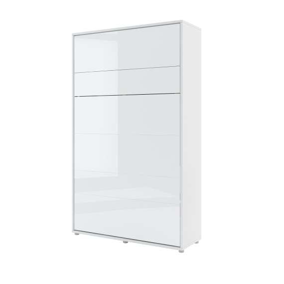 Skapseng Bed Concept 120 x 200 - vertikal - hvit høyglans