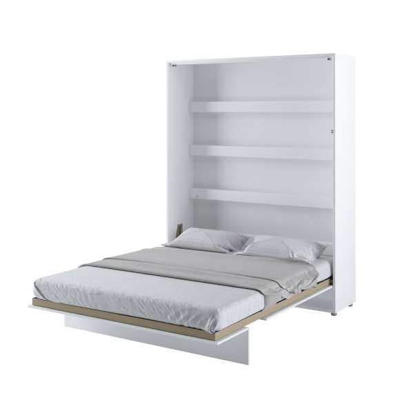 Skapseng Bed Concept 160 x 200 - vertikal - hvit høyglans
