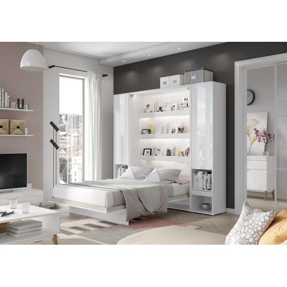 Skapseng Bed Concept 180 x 200 - vertikal - hvit matt