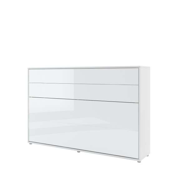 Skapseng Bed Concept 120x200 - horisontal - hvit høyglans