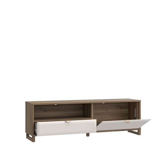 Tv-benk Mareda - 175x52 cm - 1 dør - 1 skuff - eik valencia - sand matt