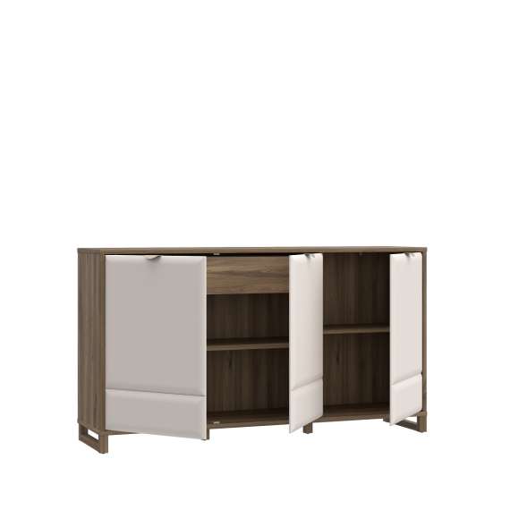 Skjenk Mareda - 170x93 cm - 3 dører - eik valencia - sand matt - innvendige skuff