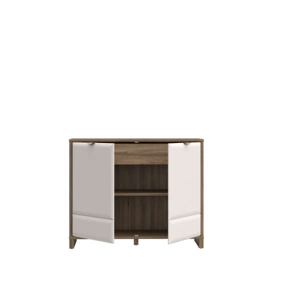 Skjenk Mareda - 114x93 cm - 2 dører - eik valencia - sand matt - innvendige skuff