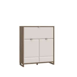 Barskap Mareda - 114x135 cm - 3 dører - eik valencia - sand matt