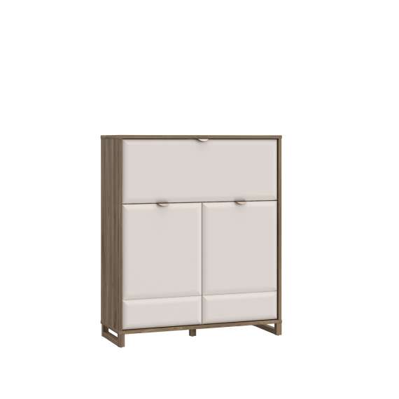Barskap Mareda - 114x135 cm - 3 dører - eik valencia - sand matt