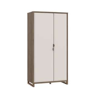 Garderobeskap Mareda - 100x196 cm - 2 dører - eik valencia - sand matt