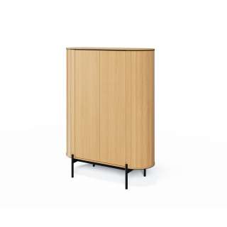 Skap Rotto 107x142 cm - eik - med hyller