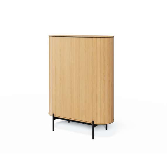 Skap Rotto 107x142 cm - eik - med hyller