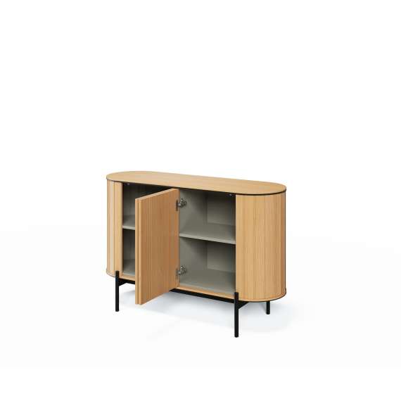 Skjenk Rotto 124x82 cm - eik - med hyller