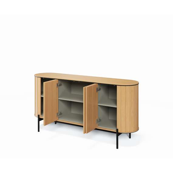 Skjenk Rotto 168x82 cm - eik - med hyller