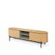 Tv-benk Rotto 200x57 cm - eik - med 2 dører og hyller