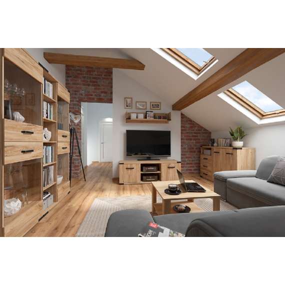 Tv-benk Lara 150x51 cm - ask - 2 dører