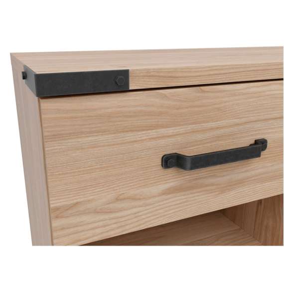 Skjenk Lara 90x88 cm - 1 dør - 3 skuffer - ask