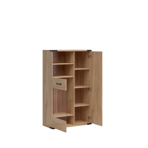 Vitrineskap Lara 90x151 cm - 2 dører - ask