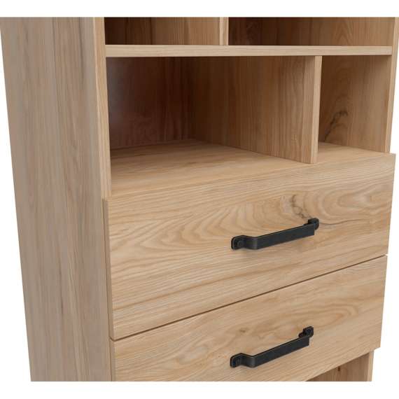 Reol Lara 60x197 cm - 2 skuffer - ask