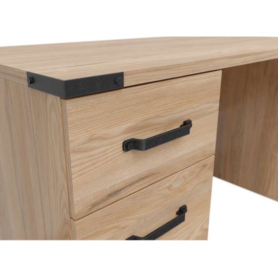 Skrivebord Lara 120x73 cm - 1 skuff - 1 dør - ask