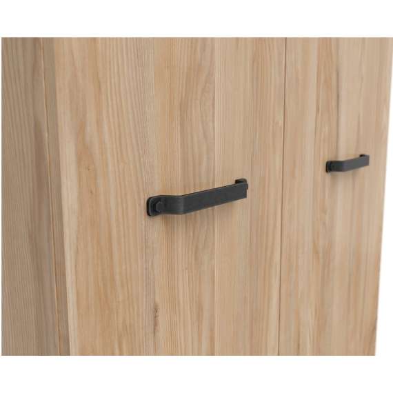 Garderobeskap Lara 90x197 cm - 2 dører - 2 skuffer - ask