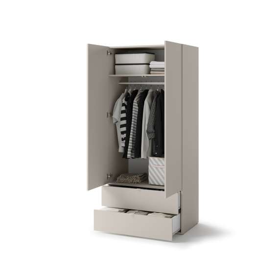 Garderobeskap Sigma 90x201 cm - cashmere matt