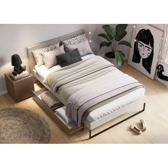 Nattbord Sigma 42x49 cm - trøffel matt