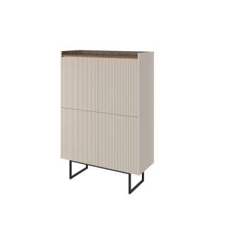 Skap Lago 98x144 cm - beige matt - 2 dører