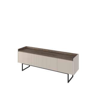 Tv-benk Lago 166x60 cm - beige matt - 4 dører