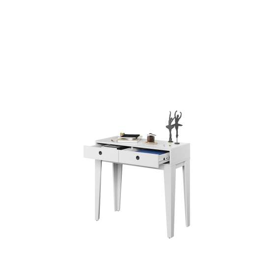 Sminkebord Femmi 92x40 cm - hvit matt - 2 skuffer