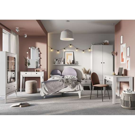 Seng Femmi 120 cm - hvit - oppbevaringsplass