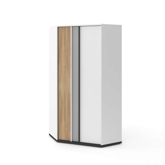 Hjørnegarderobe Imola 95x95x198 cm - hvit