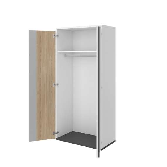Garderobeskap Imola 90x198 cm - hvit