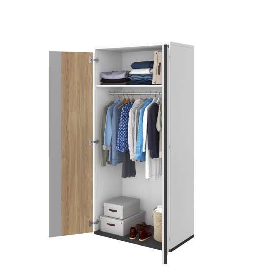 Garderobeskap Imola 90x198 cm - hvit