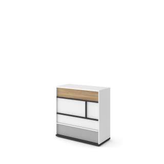 Kommode Imola 90x90 cm - hvit - med 4 skuffer