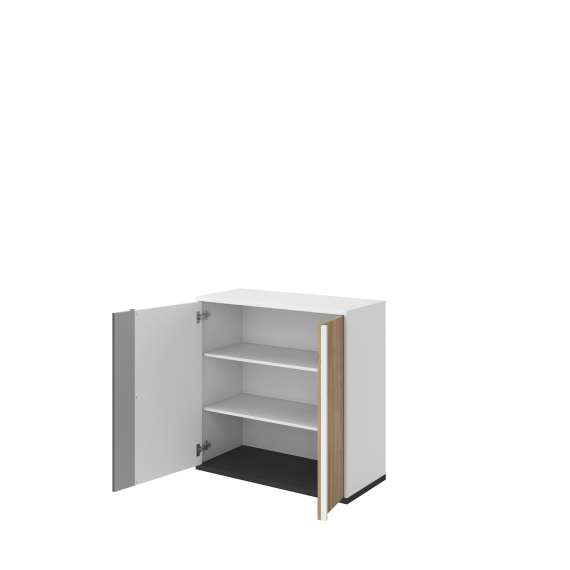 Skap Imola 90x90 cm - hvit - med 2 dører og hyller