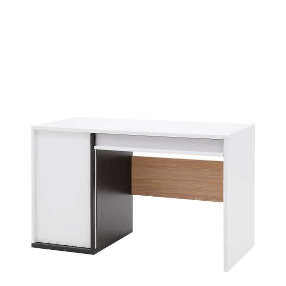 Skrivebord Imola 120x56 cm - hvit - med skap