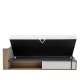 Seng Imola 90x200 cm - venstre - med madrass og oppbevaring