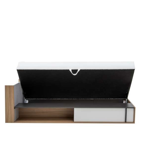 Seng Imola 90x200 cm - venstre - med madrass og oppbevaring