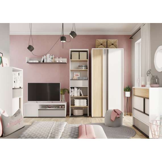 Seng Imola 90x200 cm - høyre - med madrass og oppbevaring