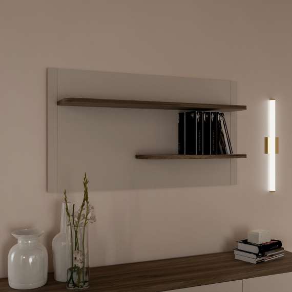 Hylle Lacetti 120x66 cm - eik valencia - beige sand - veggmontert