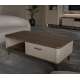 Sofabord Lacetti 120x60 cm - 1 skuff -  eik valencia - beige sand -