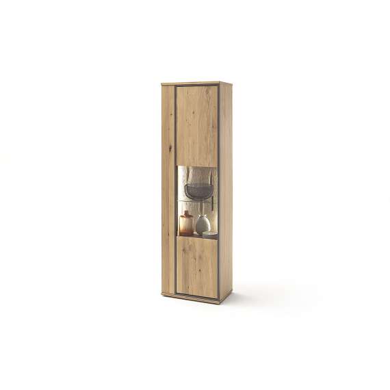 Vitrineskap Campinas 60x209 cm - eik - ferdigmontert
