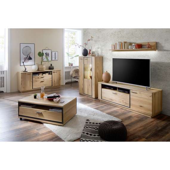 Tv-benk Campinas 180x61 cm - eik - ferdigmontert