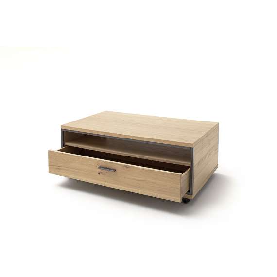 Stuebord Campinas 115x70 cm - eik - med oppbevaringsskuff