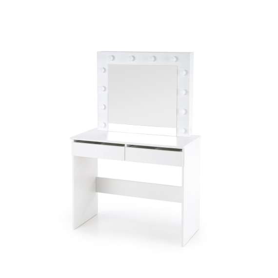 Sminkebord Hollywood 94x140 cm - hvit matt - med speil