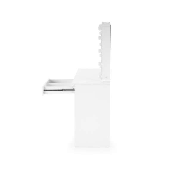 Sminkebord Hollywood 94x140 cm - hvit matt - med speil