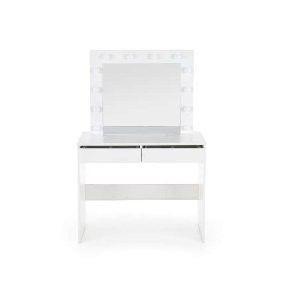 Sminkebord Hollywood 94x140 cm - hvit matt - med speil