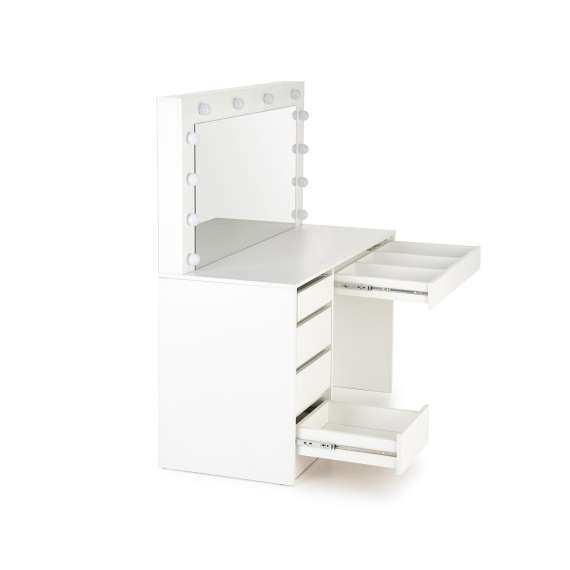 Sminkebord Hollywood 120x140 cm - hvit matt - med speil