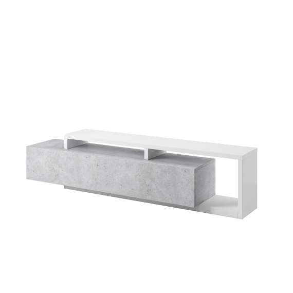 TV Seksjon Bota - Betonggrå - Hvit Matt