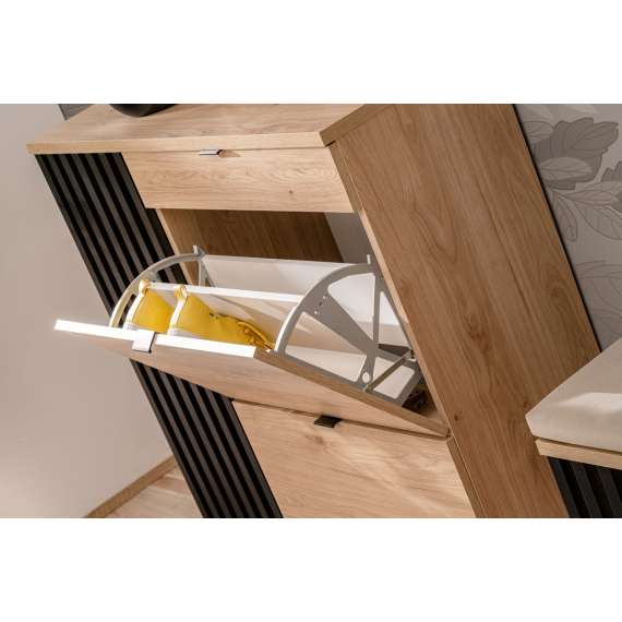 Entresett Pedro V  - hickory - svart matt - spiler